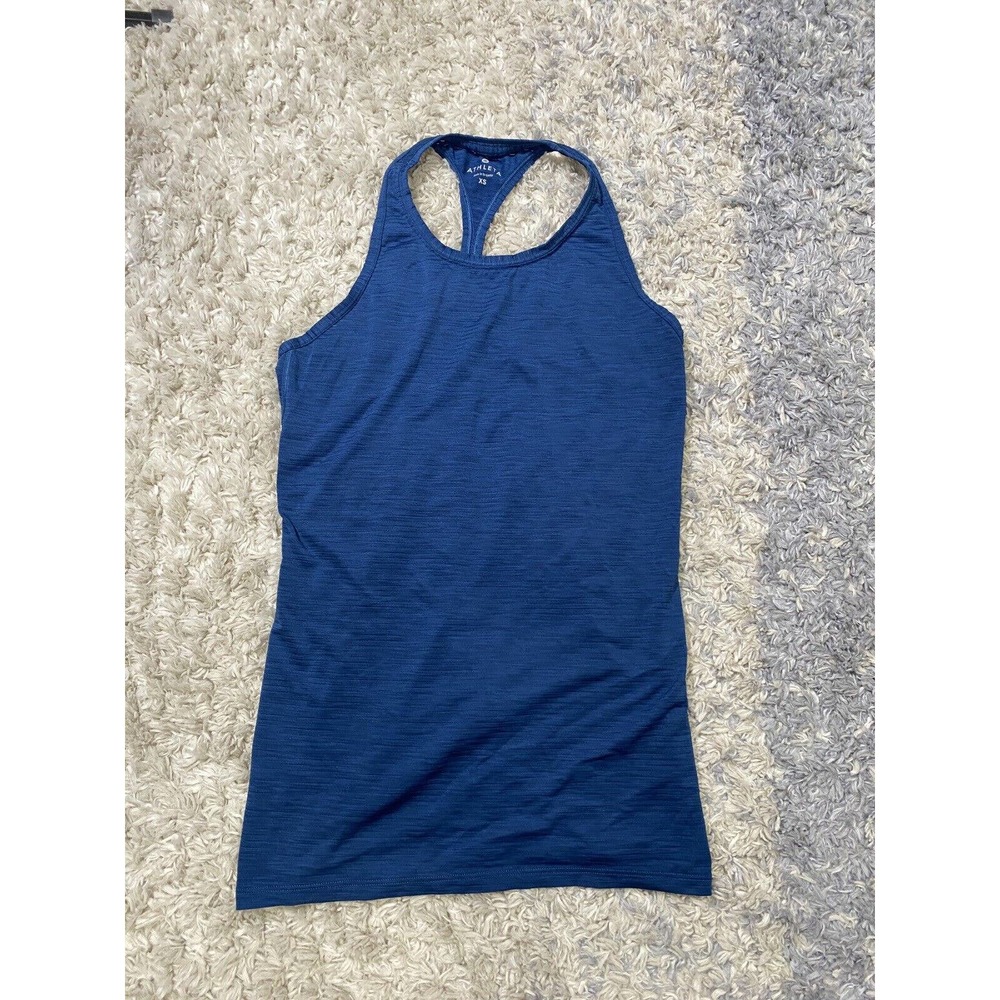 Athleta Womens Size XS Blue Racerback Lightweight Exercise Workout Tank Top